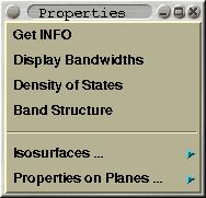 Properties Menu