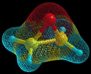 Molecular surface of oxiran