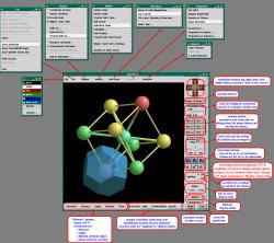 An Interactive snapshot of XCrySDen Main Window